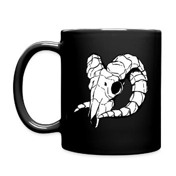 Skull - Sheep skull - Full Colour Mug - black - Left