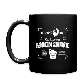 Moonshine - Old Fashioned Moonshine Label - Tasse einfarbig - Schwarz - Links