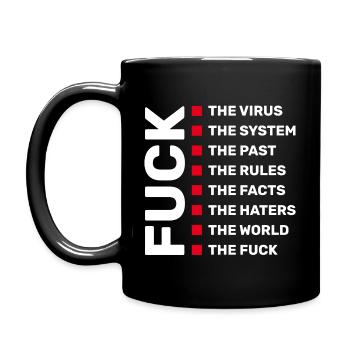 FUCK - FUCK ALL THINGS - Tasse einfarbig - Schwarz - Links