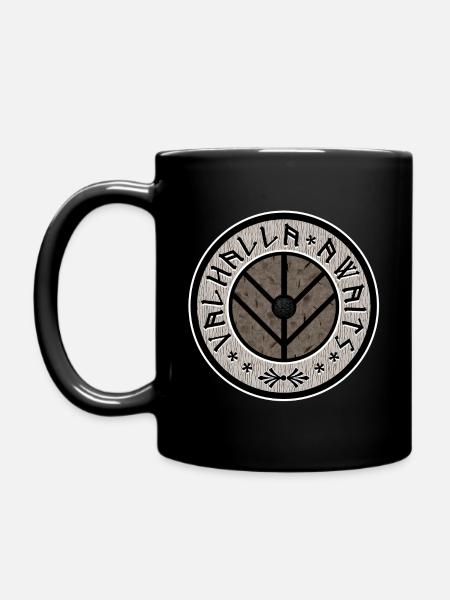 Valhalla Awaits - Tasse einfarbig - Schwarz