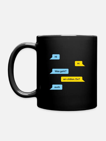 Deep Talk - Tasse einfarbig - Schwarz