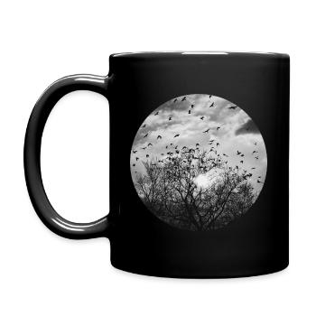 Vögeltanz Im Sonnenlicht - Tasse einfarbig - Schwarz - Links