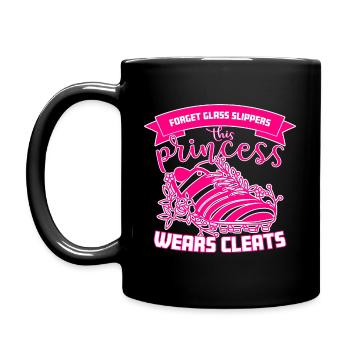 Fußballschuhe Frauen Frauenfußball Fußballerin - Tasse einfarbig - Schwarz - Links
