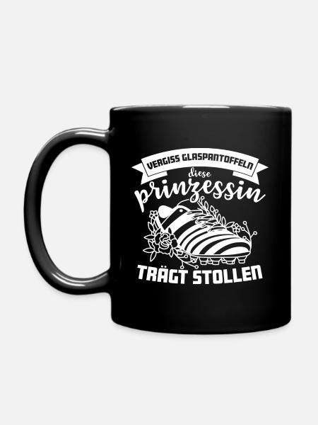 Fußballerin Fußball Frauenfußball Stollen Sport - Tasse einfarbig - Schwarz