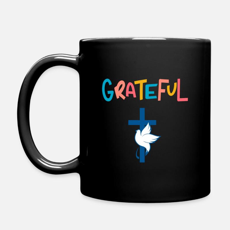 Grateful - Full Colour Mug - black