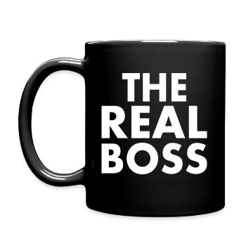 The real boss - Full Colour Mug - black - Left