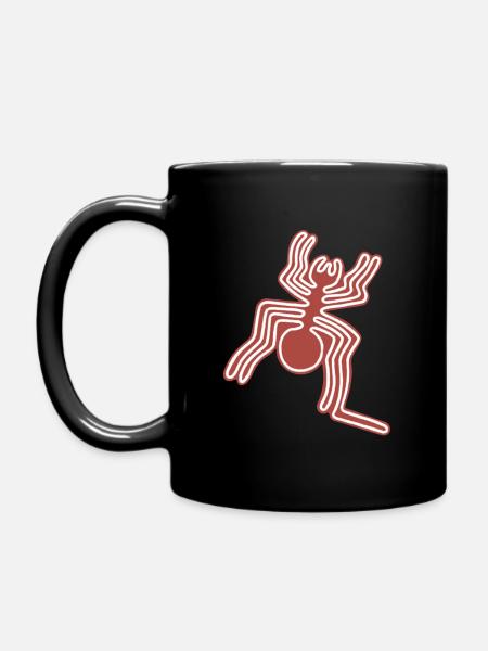 Nazca Lines Spider - Full Colour Mug - black