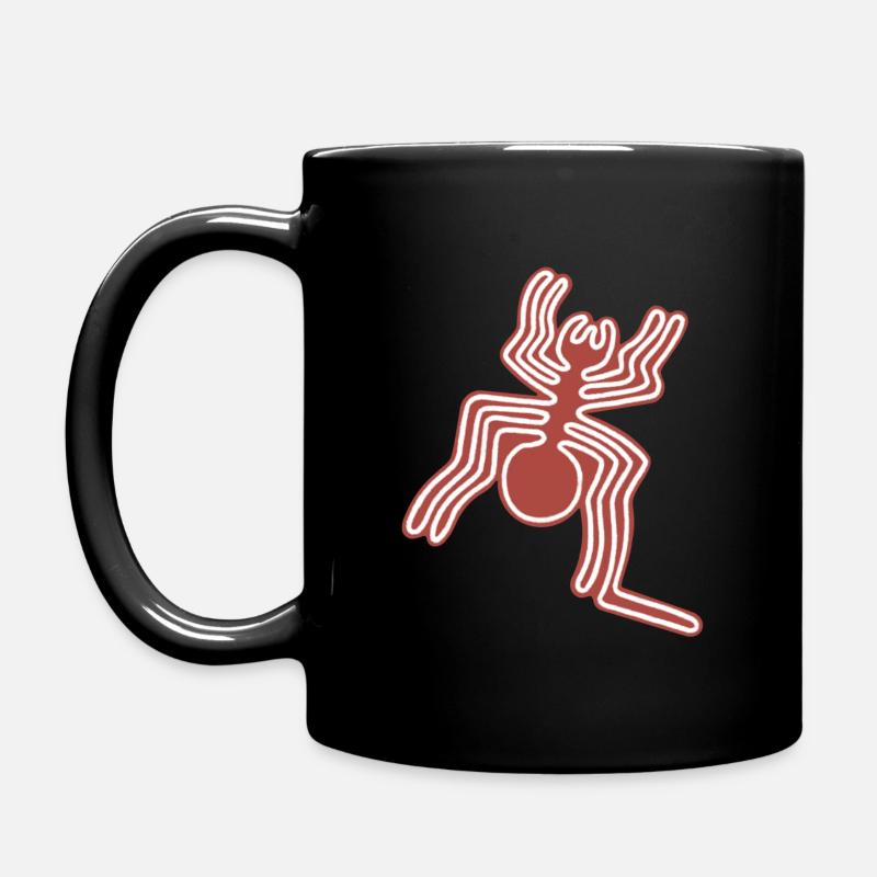Nazca Lines Spider - Full Colour Mug - black