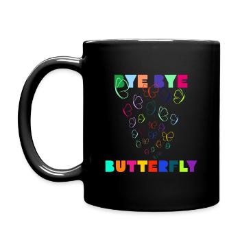 Bye bye Butterfly - Tasse einfarbig - Schwarz - Links