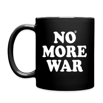 No more war - Tasse einfarbig - Schwarz - Links