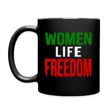 Women life freedom iran - Tasse einfarbig - Schwarz - Links