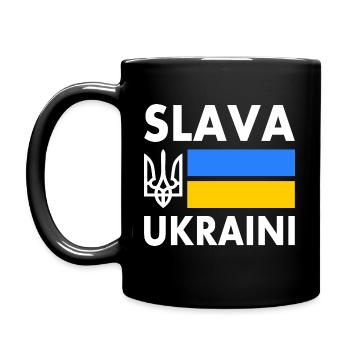 Slava ukraini - Mug uni - noir - Gauche