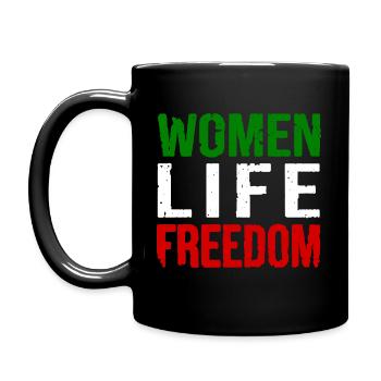 Women life freedom iran - Tasse einfarbig - Schwarz - Links