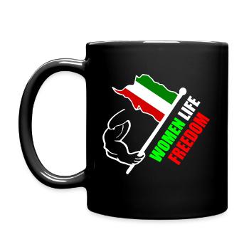 Women life freedom - Mug uni - noir - Gauche