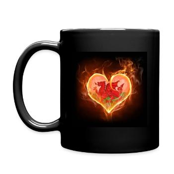 Fiery Proud Welsh - Full Colour Mug - black - Left