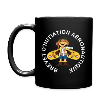 Brevet d'initiation aéronautique pour garçon. - Mug uni - noir - Gauche