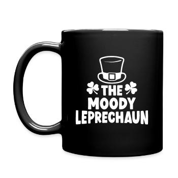 The Moody Leprechaun - Full Colour Mug - black - Left