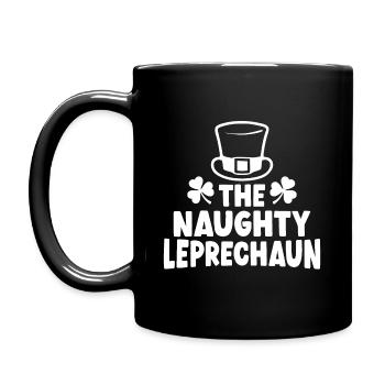 The Naughty Leprechaun - Full Colour Mug - black - Left
