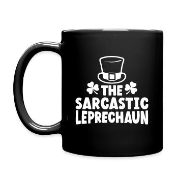 Der sarkastische Kobold - Tasse einfarbig - Schwarz - Links