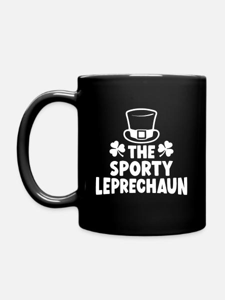 The Sporty Leprechaun - Full Colour Mug - black