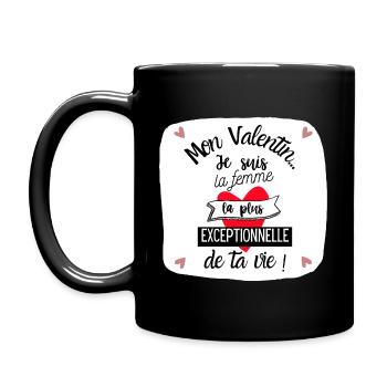 Valentine Exceptionnelle !!! - Mug uni - noir - Gauche