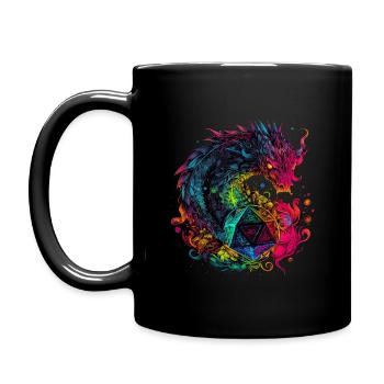 Dragon Die V.4 - Tasse einfarbig - Schwarz - Links