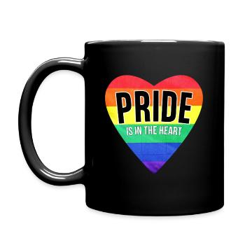 Pride is in the heart - Full Colour Mug - black - Left