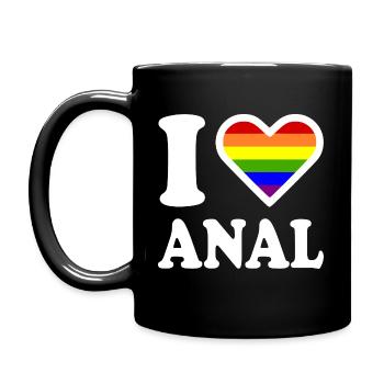 I love anal - Full Colour Mug - black - Left