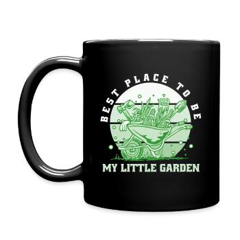 best Place to be - my little Garden - Garten grün - Full Colour Mug - black - Left