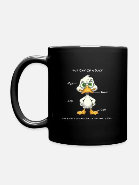 Anatomy of a Duck B - Full Colour Mug - black