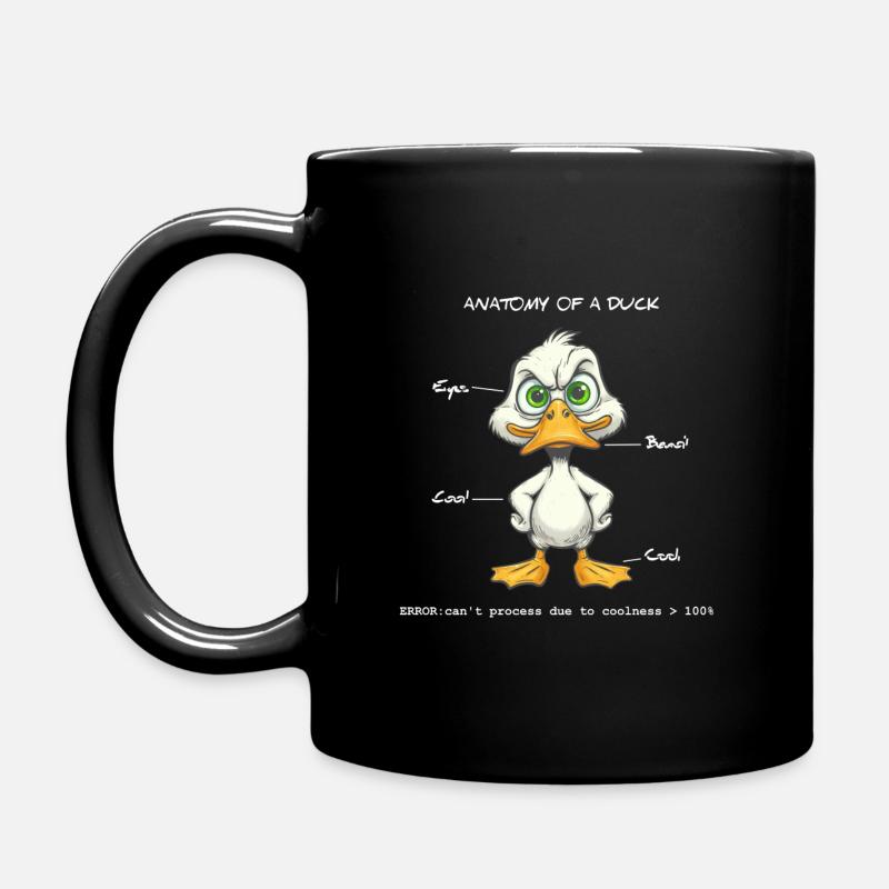 Anatomie einer Ente B - Tasse einfarbig - Schwarz