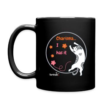 Le charisme, je l’ai - textile de couleurs sombres - Mug uni - noir - Gauche