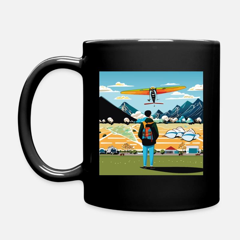 GuyWatchingPlanesQuatre - Mug uni - noir