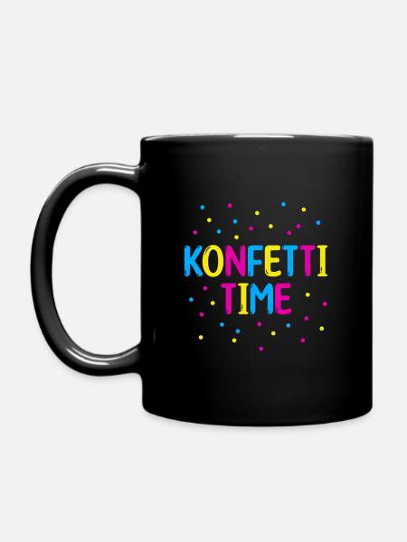 Konfetti time - Tasse einfarbig - Schwarz