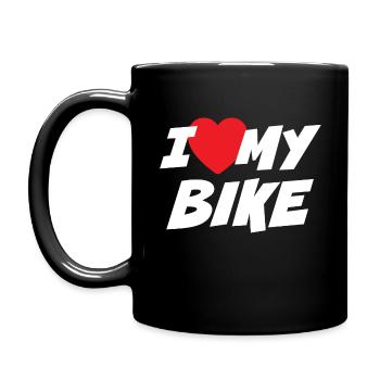 I Love my Bike - Full Colour Mug - black - Left