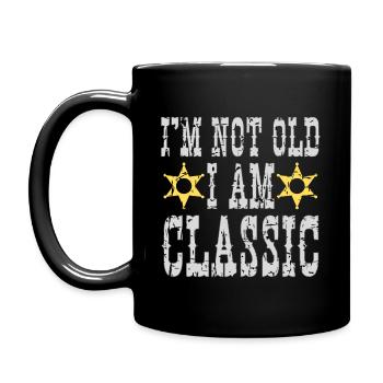 Je ne suis pas vieux, je suis un classique - Mug uni - noir - Gauche