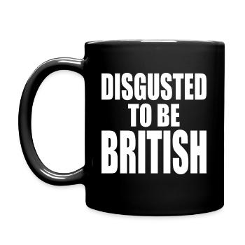 disgusted to be british - Mug uni - noir - Gauche
