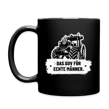 Landwirt SUV Landmaschine Traktoren - Tasse einfarbig - Schwarz - Links