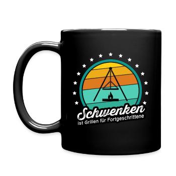 Schwenken - Grillen f. Fortgeschrittene - Saarland - Tasse einfarbig - Schwarz - Links