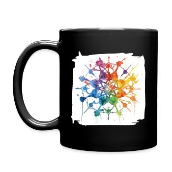 Designs for world peace Lotus Flower - Full Colour Mug - black - Left