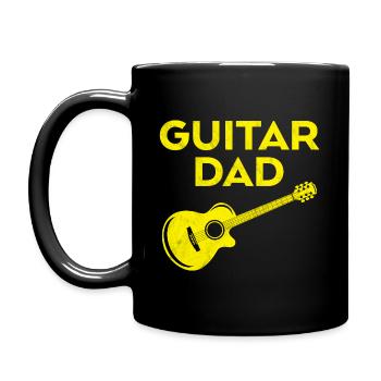 Guitare papa jaune - Mug uni - noir - Gauche