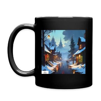 Soirée d’hiver paisible - Mug uni - noir - Gauche