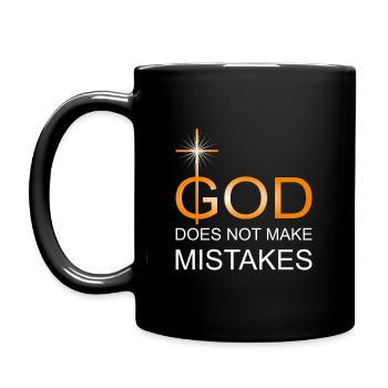 God does not make mistakes - Full Colour Mug - black - Left