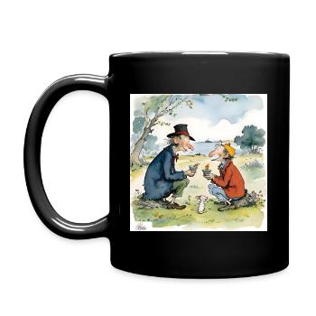 Amis aînés ensemble - Mug uni - noir - Gauche