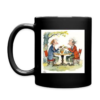 Messieurs amis partageant un moment - Mug uni - noir - Gauche