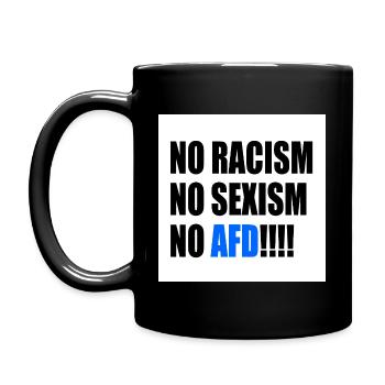 no racism no sexism no afd - Full Colour Mug - black - Left