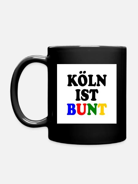 Köln ist bunt - Tasse einfarbig - Schwarz