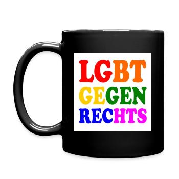 Lgbt against the right - Full Colour Mug - black - Left