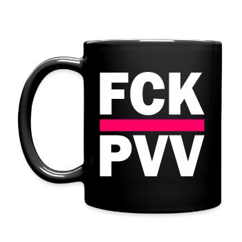Fck pvv - Tasse einfarbig - Schwarz - Links