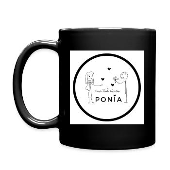 „Nuo šiol aš esu PONIA“ – Tobula dovana JAI - Tasse einfarbig - Schwarz - Links